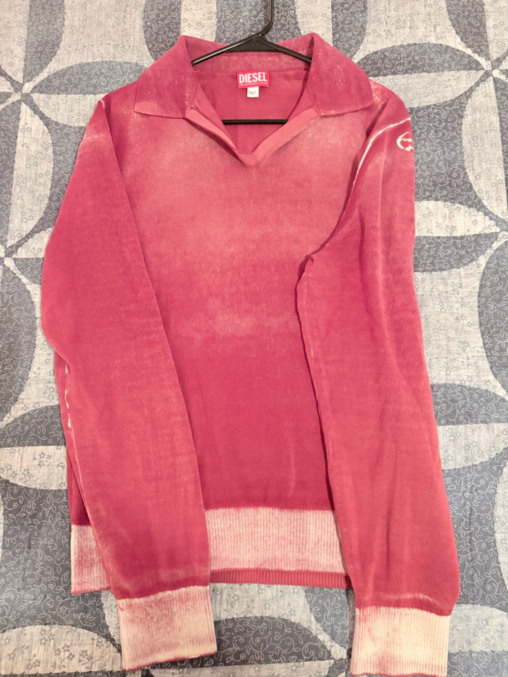 Diesel Men's Crewneck Sweater in Faded Red